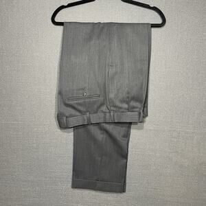 Brooks Brothers Madison Fit Wool Pleated Dress Pants Men's 37x32 Charcoal Gray